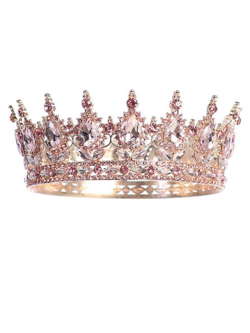 Tip Top Kids Girls Multi Color Oversized Crystal Royal Wedding Pageant Tiara - SophiasStyle.com